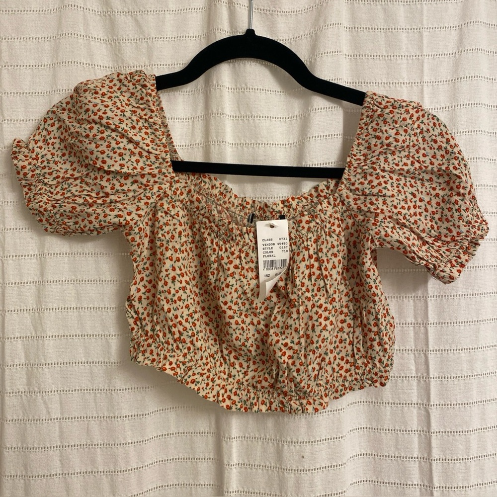 Pacsun Women’s Top Xs Floral Crop Cottagecore Fairy Feminine Festival